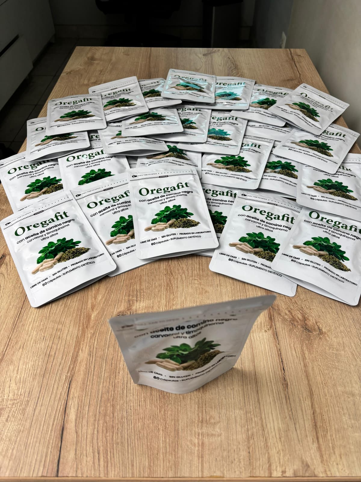 OregaFit - Producción real de paquetes listos para envío